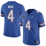 Men's Florida Gators #4 David Reese NCAA Jordan Brand Royal Authentic Stitched College Football Jersey MMQ7762BJ